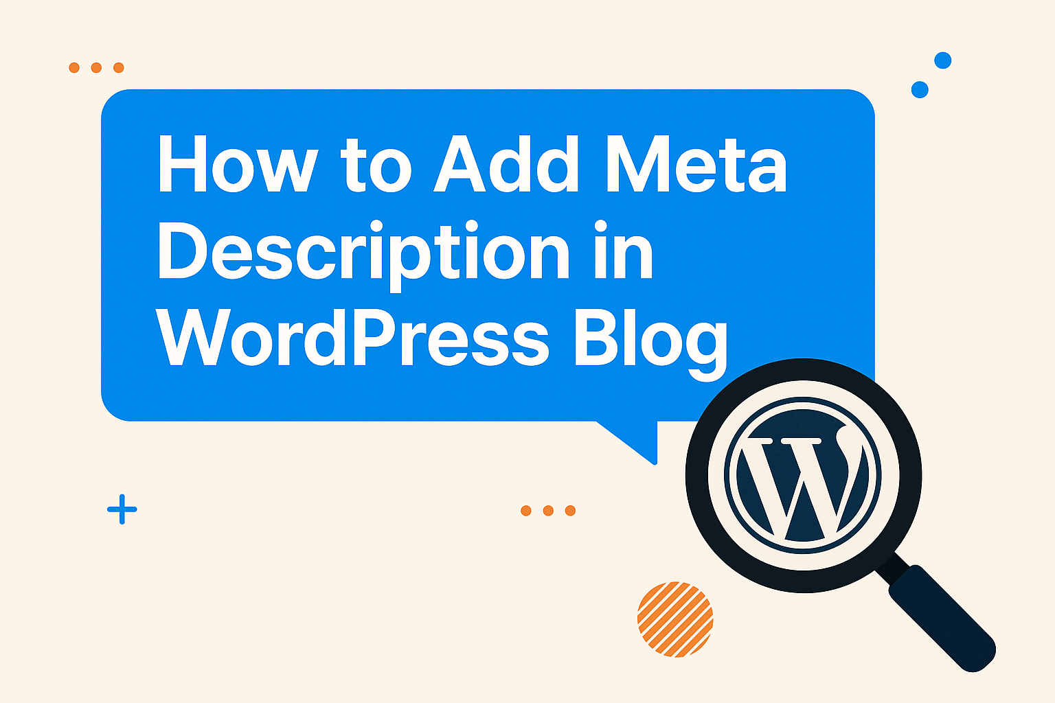 How to add meta description in wordpress blog